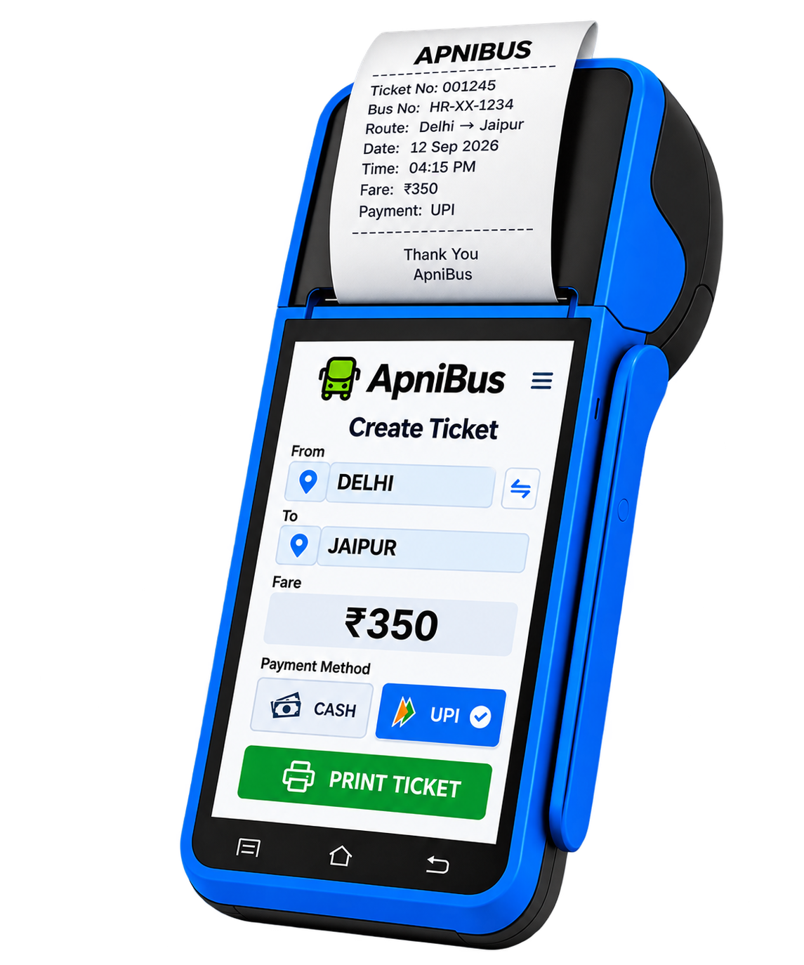 ApniBus POS machine